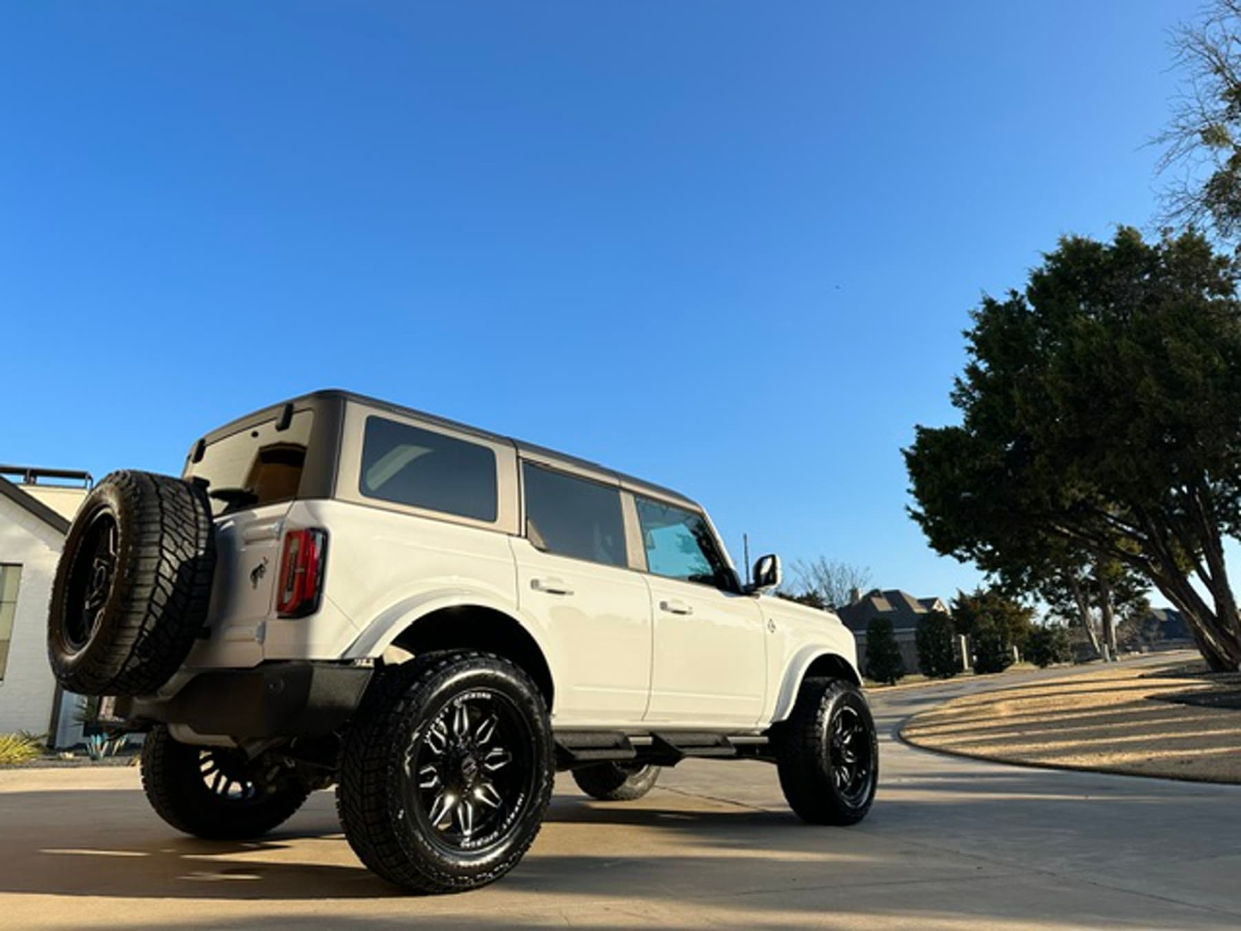 Ford Bronco exterior after wheels, lift kit, and tint