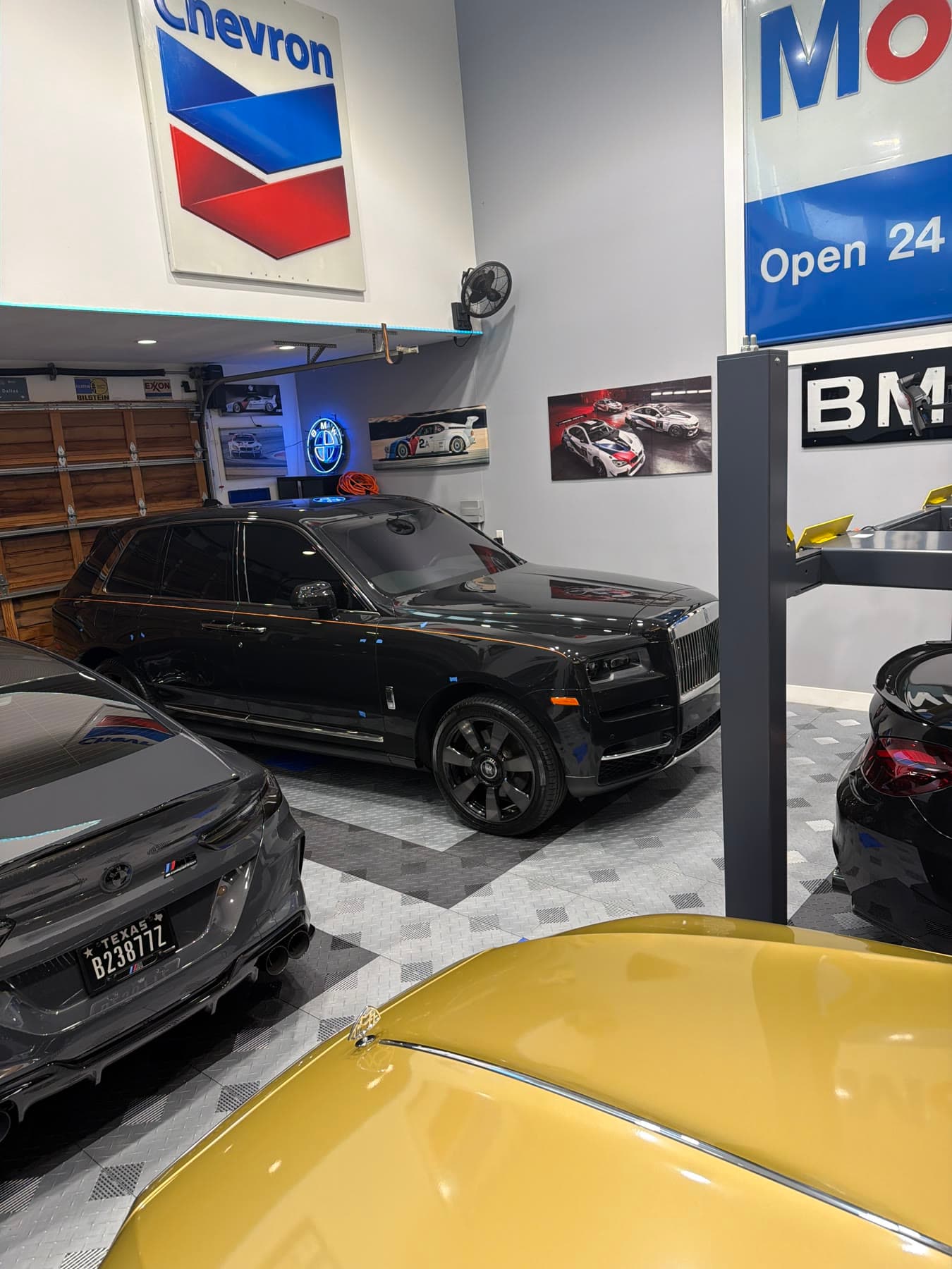 Rolls-Royce Cullinan in progress in the service bay